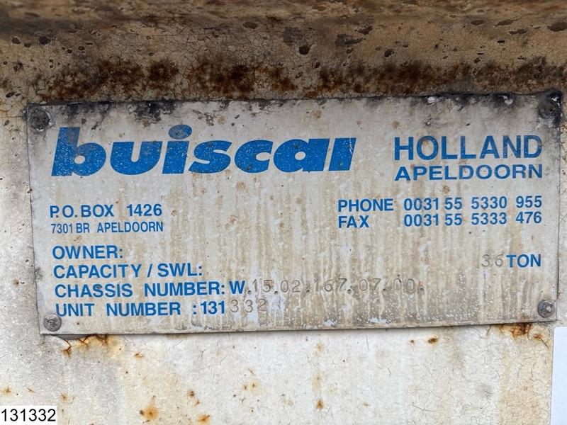 Buiscar HD36 10ft, 20ft, 30ft, 36.000KG - Kontejnerovy návěs/ Výměnná nástavba: obrázek 5 Buiscar HD36 10ft, 20ft, 30ft, 36.000KG - Kontejnerovy návěs/ Výměnná nástavba: obrázek 5