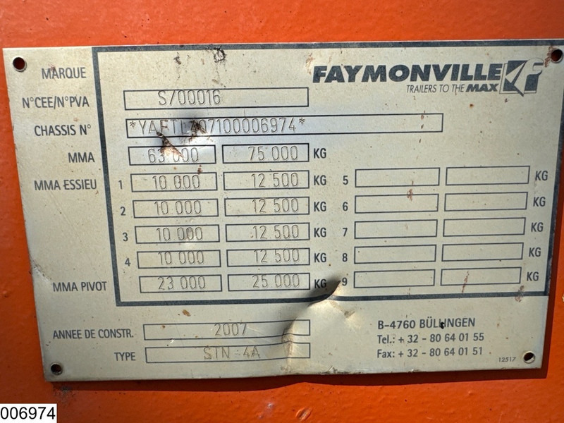 Faymonville Lowbed 63.000 KG, 19.90 Mtr, Extandable - Podvalníkový návěs: obrázek 5 Faymonville Lowbed 63.000 KG, 19.90 Mtr, Extandable - Podvalníkový návěs: obrázek 5
