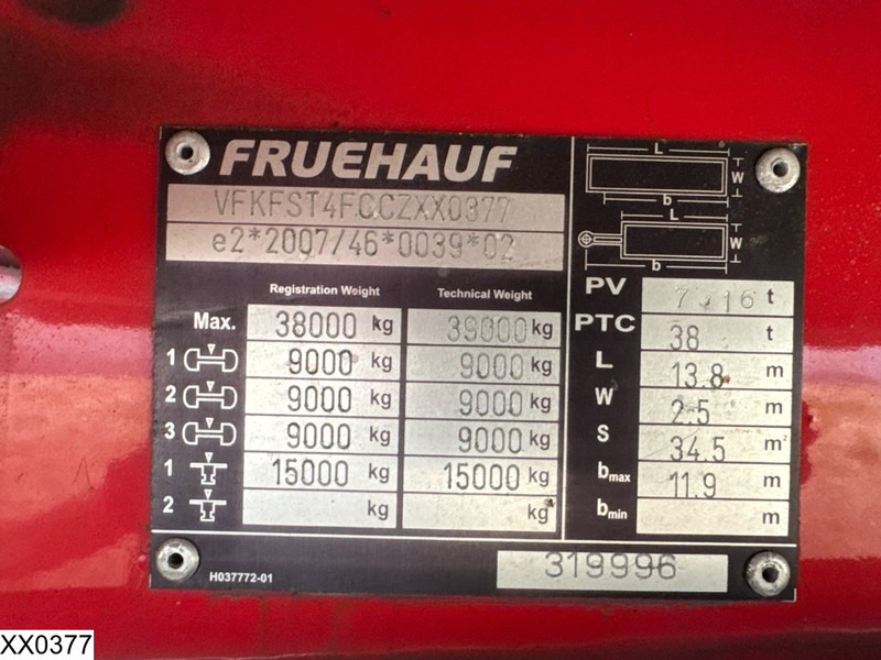 Fruehauf gesloten bak - Skříňový návěs: obrázek 4 Fruehauf gesloten bak - Skříňový návěs: obrázek 4