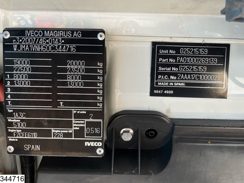 Nákladní automobil valníkový/ Plošinový, Auto s hydraulickou rukou Iveco Stralis 310 EURO 6, Palfinger, Remote, Steelsuspension: obrázek 13