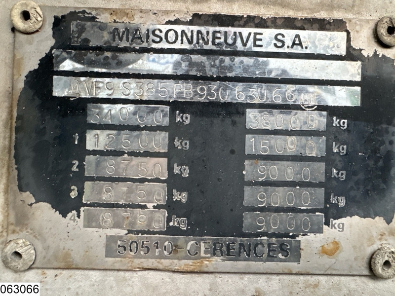 MAISONNEUVE Food 32.700 liter, 5 comp - Cisternový návěs: obrázek 4 MAISONNEUVE Food 32.700 liter, 5 comp - Cisternový návěs: obrázek 4