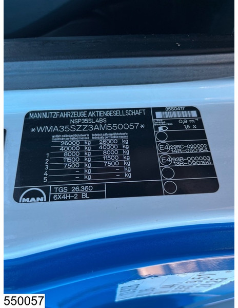 Nákladní automobil valníkový/ Plošinový, Auto s hydraulickou rukou MAN TGS 26 360 6x4, EURO 5, PM, Remote, Hydrodrive: obrázek 14 Nákladní automobil valníkový/ Plošinový, Auto s hydraulickou rukou MAN TGS 26 360 6x4, EURO 5, PM, Remote, Hydrodrive: obrázek 14