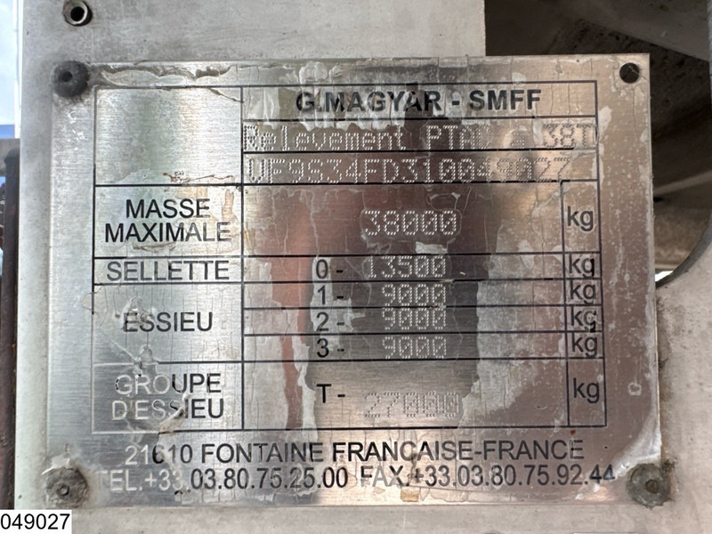 Magyar Chemie 32550 Liter, 1 Comp - Cisternový návěs: obrázek 4 Magyar Chemie 32550 Liter, 1 Comp - Cisternový návěs: obrázek 4