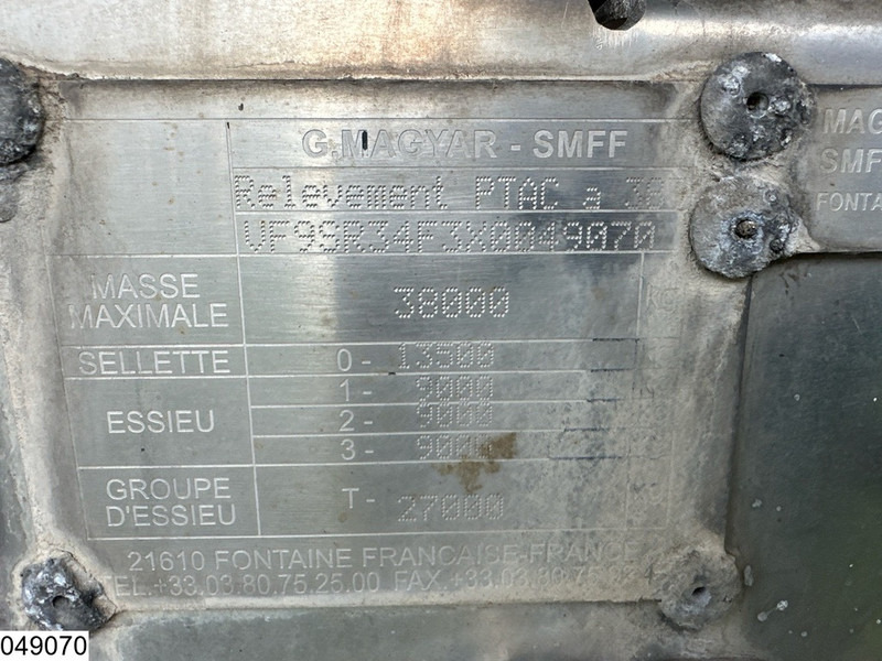 Magyar Chemie 32550 Liter, 1 Comp - Cisternový návěs: obrázek 2 Magyar Chemie 32550 Liter, 1 Comp - Cisternový návěs: obrázek 2