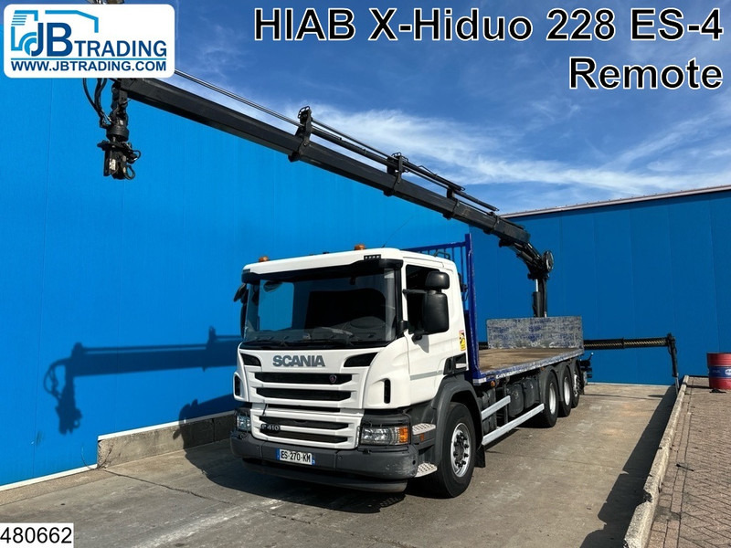 Scania P 410 8x4, EURO 6, HIAB, Remote, Steeringaxle - Nákladní automobil valníkový/ Plošinový, Auto s hydraulickou rukou: obrázek 1 Scania P 410 8x4, EURO 6, HIAB, Remote, Steeringaxle - Nákladní automobil valníkový/ Plošinový, Auto s hydraulickou rukou: obrázek 1