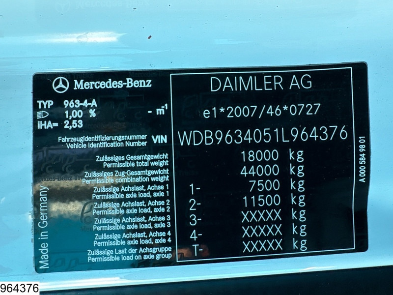 Tahač Mercedes-Benz Actros 1843 EURO 6, Hydrauliek, Retarder, LOHR: obrázek 7