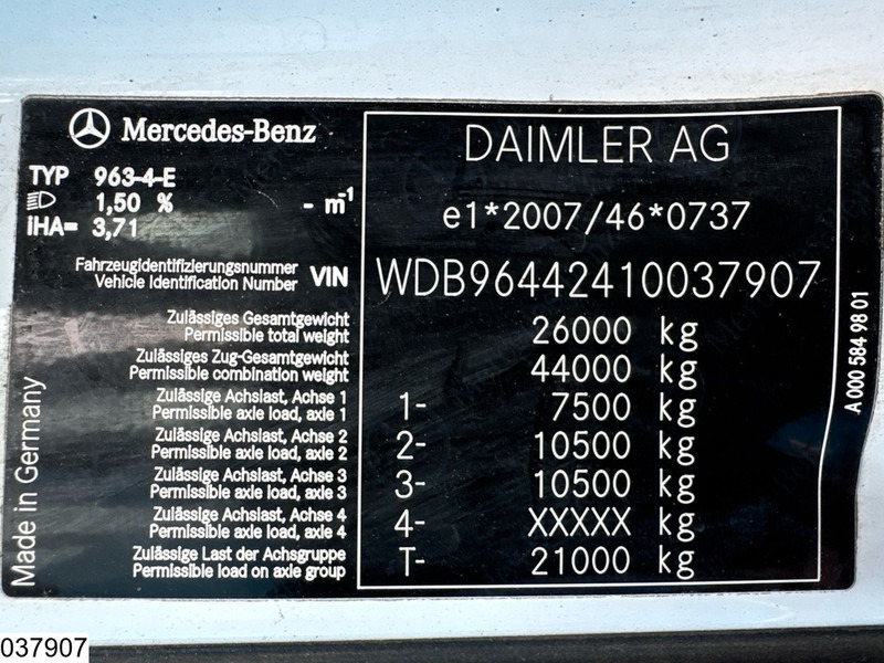 Tahač Mercedes-Benz Arocs 2645 6X4, EURO 6, Retarder, Hydraulic: obrázek 7 Tahač Mercedes-Benz Arocs 2645 6X4, EURO 6, Retarder, Hydraulic: obrázek 7