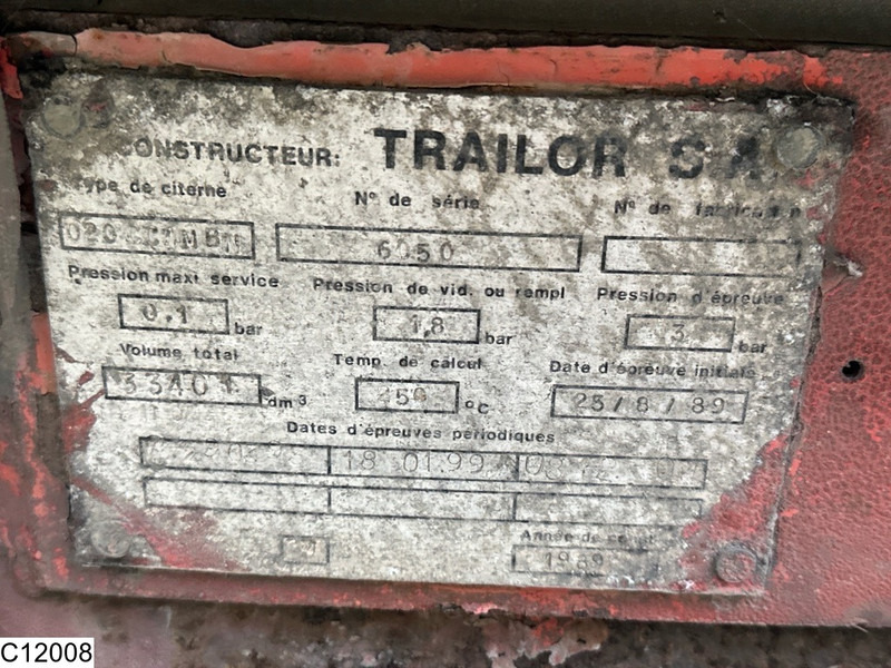 Trailor Bitum 33401 Liter, 1 Compartment - Cisternový návěs: obrázek 3 Trailor Bitum 33401 Liter, 1 Compartment - Cisternový návěs: obrázek 3