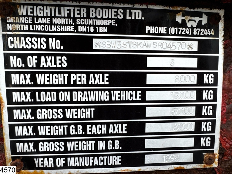 Weight Lifter Container chassis Twistlocks, 30 FT - Kontejnerovy návěs/ Výměnná nástavba: obrázek 4 Weight Lifter Container chassis Twistlocks, 30 FT - Kontejnerovy návěs/ Výměnná nástavba: obrázek 4