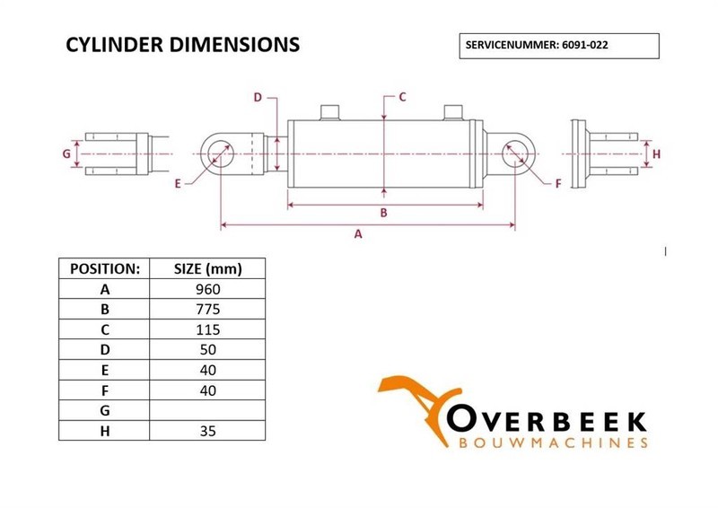 Ahlmann AZ85 - 4102894A - Swivel cylinder/Schwenkzylinder - Hydraulika: obrázek 5 Ahlmann AZ85 - 4102894A - Swivel cylinder/Schwenkzylinder - Hydraulika: obrázek 5