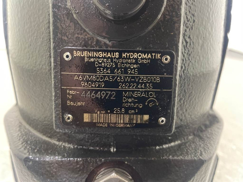 Schaeff SKL844-5364661945-A6VM80DA5/63W-Drive motor - Hydraulika pro Stavební technika: obrázek 4 Schaeff SKL844-5364661945-A6VM80DA5/63W-Drive motor - Hydraulika pro Stavební technika: obrázek 4