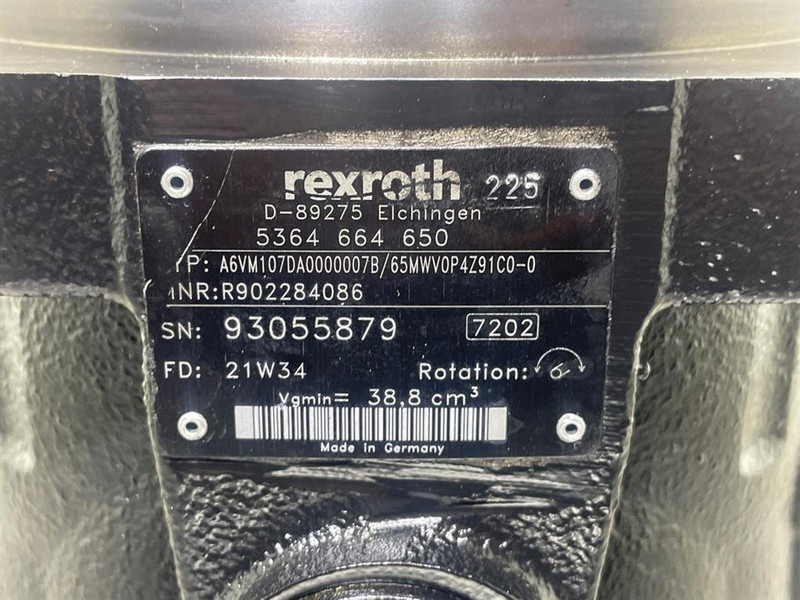 Terex/Yanmar 5364664650-Rexroth A6VM107DA-Drive mo - Hydraulika pro Stavební technika: obrázek 5 Terex/Yanmar 5364664650-Rexroth A6VM107DA-Drive mo - Hydraulika pro Stavební technika: obrázek 5