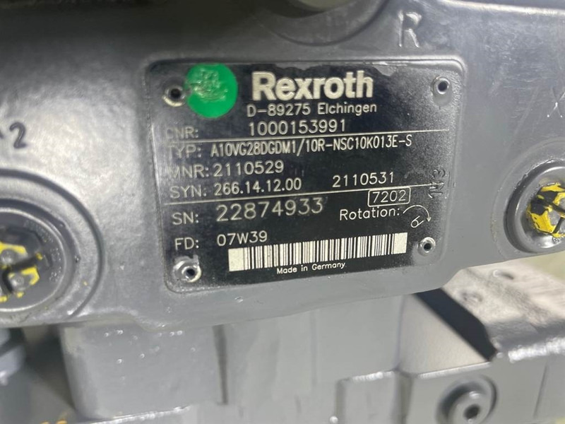 WACKER NEUSON 1000153991-Rexroth A10VG28DGDM2/10R-Drive pump - Hydraulika pro Stavební technika: obrázek 5 WACKER NEUSON 1000153991-Rexroth A10VG28DGDM2/10R-Drive pump - Hydraulika pro Stavební technika: obrázek 5