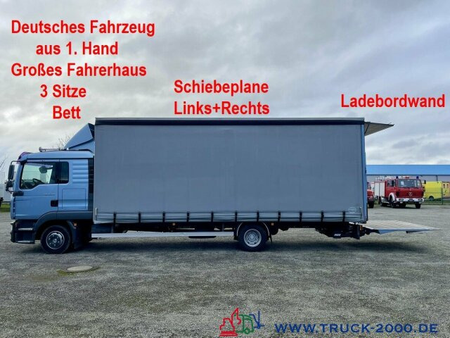 MAN TGL 9.210 Schiebeplane L+R LBW Großes Haus/ Bett - Plachtový nákladní auto: obrázek 1 MAN TGL 9.210 Schiebeplane L+R LBW Großes Haus/ Bett - Plachtový nákladní auto: obrázek 1