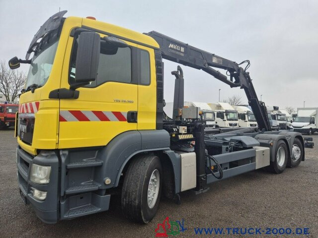 Hákový nosič kontejnerů, Auto s hydraulickou rukou MAN TGS 26.320 Meiller RK 2070+ Kran MKG HLK 177+FB: obrázek 12