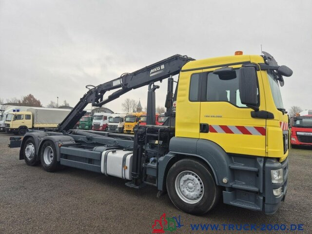 Hákový nosič kontejnerů, Auto s hydraulickou rukou MAN TGS 26.320 Meiller RK 2070+ Kran MKG HLK 177+FB: obrázek 9