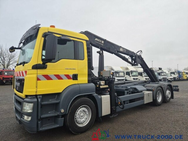 Hákový nosič kontejnerů, Auto s hydraulickou rukou MAN TGS 26.320 Meiller RK 2070+ Kran MKG HLK 177+FB: obrázek 10