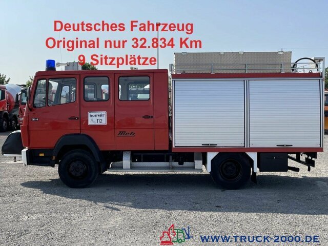 Mercedes-Benz 814 D Metz Feuerwehr inkl Löschpumpe 9 Sitzer - Dodávka skřín, Dodávka s dvojitou kabinou: obrázek 1 Mercedes-Benz 814 D Metz Feuerwehr inkl Löschpumpe 9 Sitzer - Dodávka skřín, Dodávka s dvojitou kabinou: obrázek 1