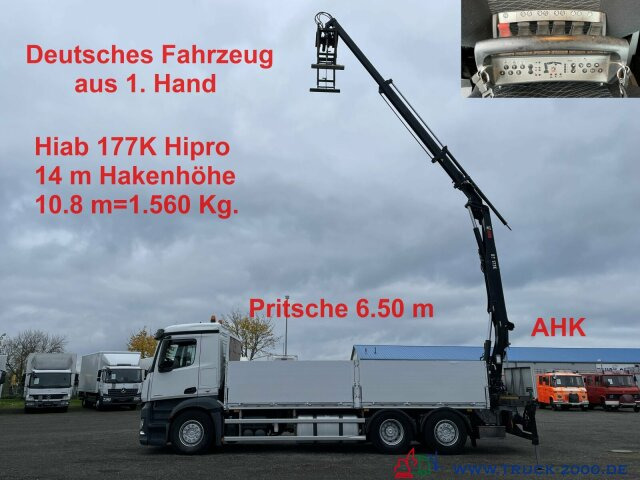 Mercedes-Benz Antos 2542 Hiab 177K HIPRO mit Funkfernbedienung - Nákladní automobil valníkový/ Plošinový, Auto s hydraulickou rukou: obrázek 1 Mercedes-Benz Antos 2542 Hiab 177K HIPRO mit Funkfernbedienung - Nákladní automobil valníkový/ Plošinový, Auto s hydraulickou rukou: obrázek 1