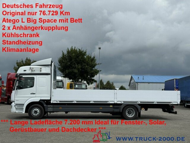 Mercedes-Benz Atego 1227 Big Space Großes Haus 7,2m Pritsche - Nákladní automobil valníkový/ Plošinový: obrázek 1 Mercedes-Benz Atego 1227 Big Space Großes Haus 7,2m Pritsche - Nákladní automobil valníkový/ Plošinový: obrázek 1