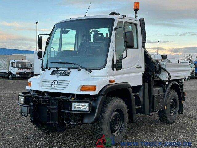 Nákladní automobil valníkový/ Plošinový, Auto s hydraulickou rukou Unimog U 300 4x4 Hiab Kran Fernbedienung Nur 78.144 Km: obrázek 10