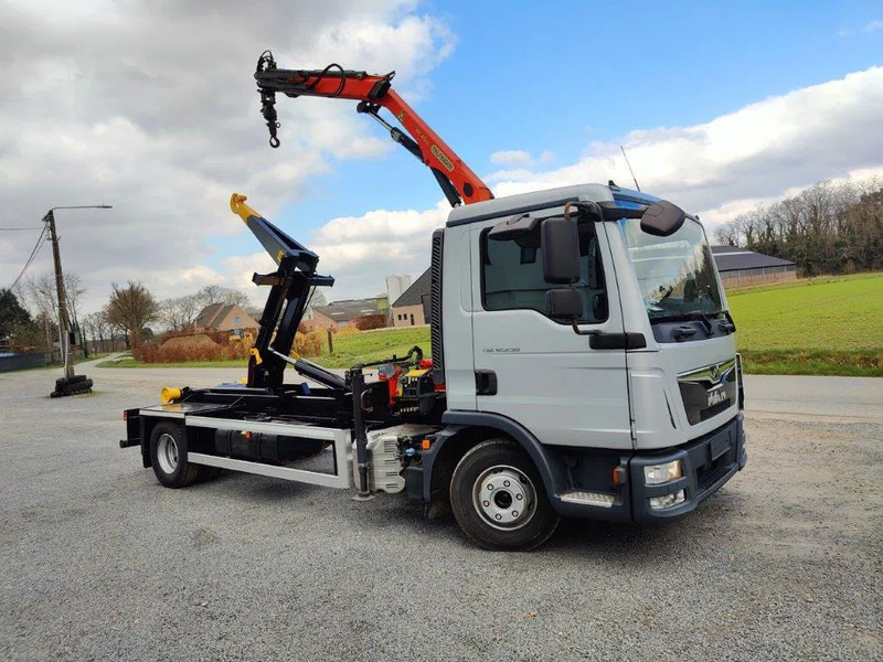 MAN TGL 12.250 Containersysteem Jimeca met kraan Palfinger PK4501 - Hákový nosič kontejnerů, Auto s hydraulickou rukou: obrázek 2 MAN TGL 12.250 Containersysteem Jimeca met kraan Palfinger PK4501 - Hákový nosič kontejnerů, Auto s hydraulickou rukou: obrázek 2