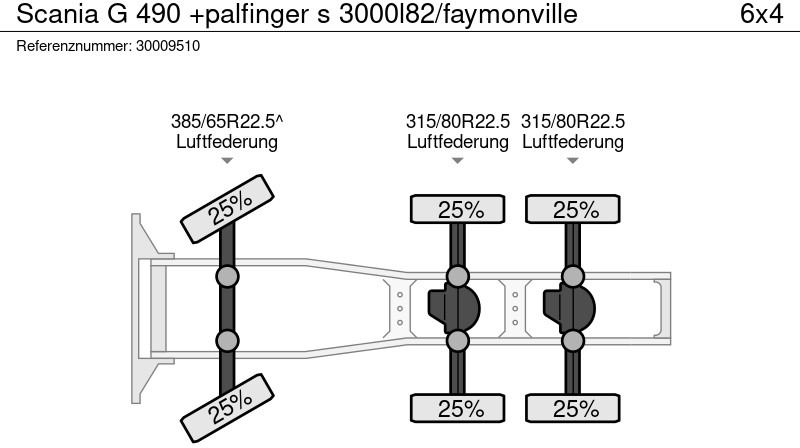 Tahač Scania G 490 +palfinger s 3000l82/faymonville: obrázek 13