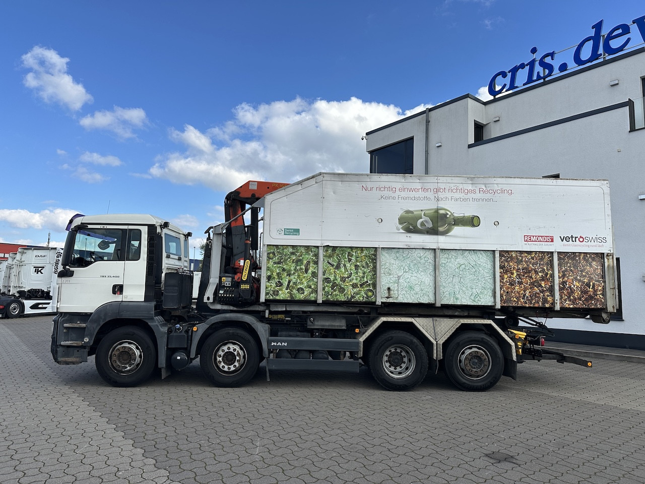 MAN TGS 35.400 8x2  Intarder   PK 16502 Glasmulde - Hákový nosič kontejnerů, Auto s hydraulickou rukou: obrázek 5 MAN TGS 35.400 8x2  Intarder   PK 16502 Glasmulde - Hákový nosič kontejnerů, Auto s hydraulickou rukou: obrázek 5