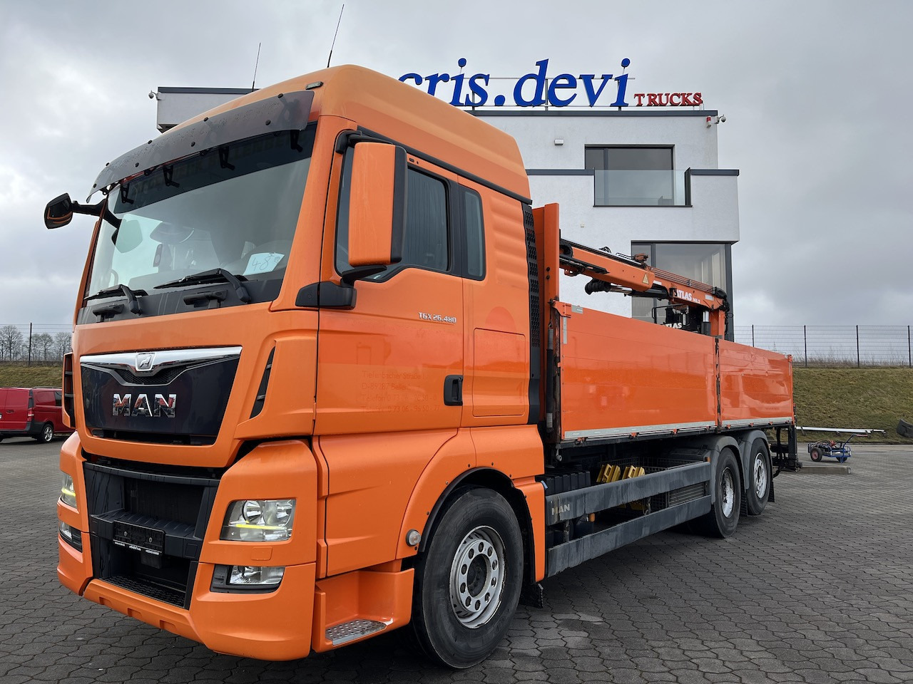 MAN TGX 26.480 6x2 Atlas 145.2 Baustoff - Nákladní automobil valníkový/ Plošinový, Auto s hydraulickou rukou: obrázek 1 MAN TGX 26.480 6x2 Atlas 145.2 Baustoff - Nákladní automobil valníkový/ Plošinový, Auto s hydraulickou rukou: obrázek 1