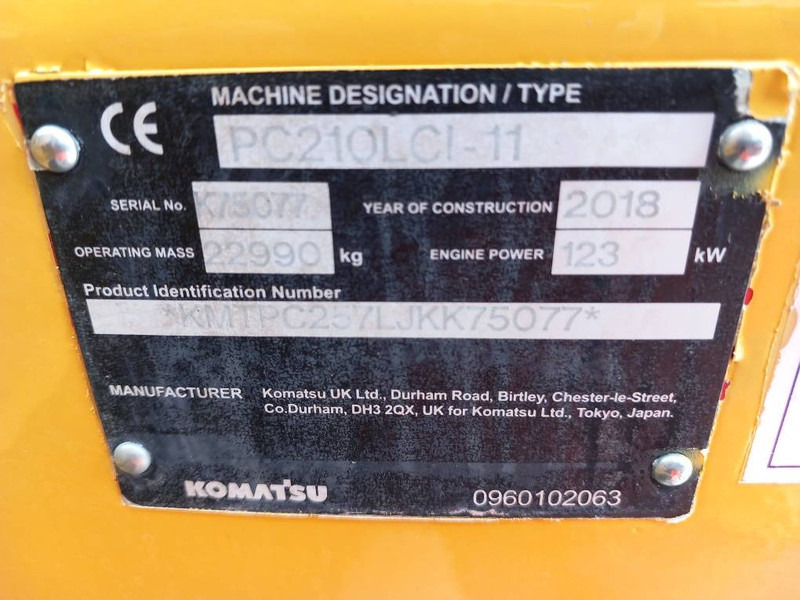 Komatsu PC210LCI-11 - Pásové rýpadlo: obrázek 2 Komatsu PC210LCI-11 - Pásové rýpadlo: obrázek 2