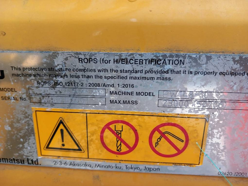 Komatsu PW148-10 - Kolesové rýpadlo: obrázek 5 Komatsu PW148-10 - Kolesové rýpadlo: obrázek 5