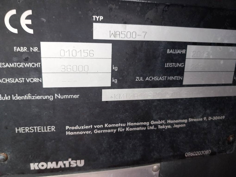 Komatsu WA500-7 - Kolový nakladač: obrázek 2 Komatsu WA500-7 - Kolový nakladač: obrázek 2