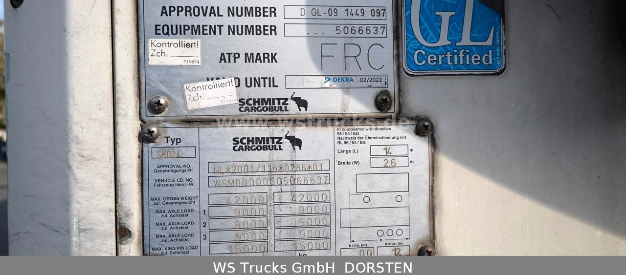 Schmitz Cargobull SKO 24 Kühlauflieger | Rohrbahn Vector 1850Mt - Chladírenský návěs: obrázek 3 Schmitz Cargobull SKO 24 Kühlauflieger | Rohrbahn Vector 1850Mt - Chladírenský návěs: obrázek 3