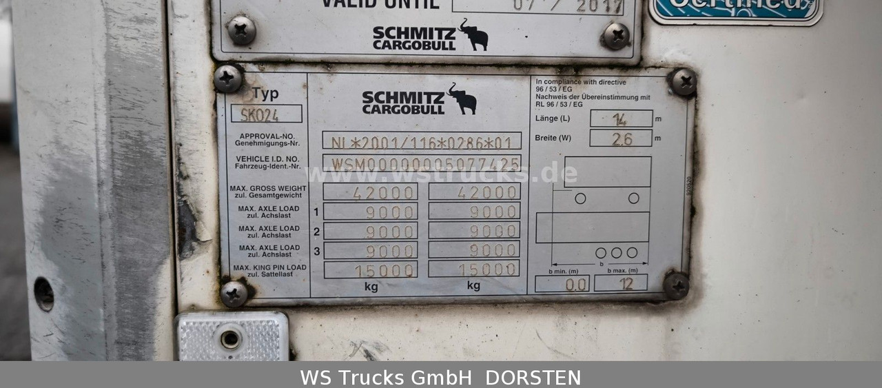 Schmitz Cargobull SKO 24 Kühlauflieger | Rohrbahn Vector 1850Mt - Chladírenský návěs: obrázek 5 Schmitz Cargobull SKO 24 Kühlauflieger | Rohrbahn Vector 1850Mt - Chladírenský návěs: obrázek 5