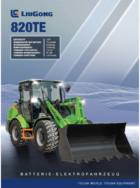 LIUGONG 820 TE vollelektrisch, 6.600 kg, 1.2 cbm - Kolový nakladač: obrázek 1 LIUGONG 820 TE vollelektrisch, 6.600 kg, 1.2 cbm - Kolový nakladač: obrázek 1