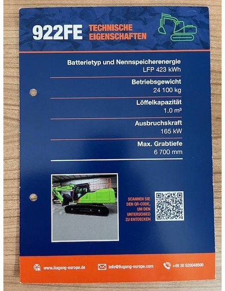 LIUGONG 922 FE vollelektrisch, 24.100 kg - Pásové rýpadlo: obrázek 4 LIUGONG 922 FE vollelektrisch, 24.100 kg - Pásové rýpadlo: obrázek 4