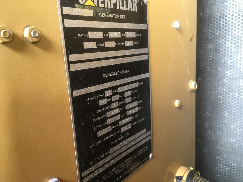 Elektrický generátor Caterpillar 3306B GENERATOR 225KVA USED: obrázek 9