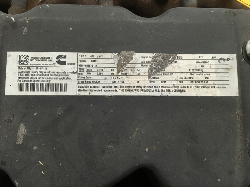 Stavební technika Cummins QSB6.7 CPL8466 COMMONRAIL FOR PARTS: obrázek 6