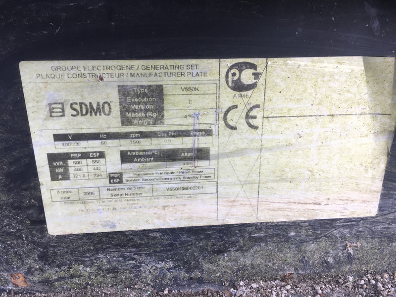 Volvo V550K GENERATOR 550KVA USED - Elektrický generátor: obrázek 5 Volvo V550K GENERATOR 550KVA USED - Elektrický generátor: obrázek 5