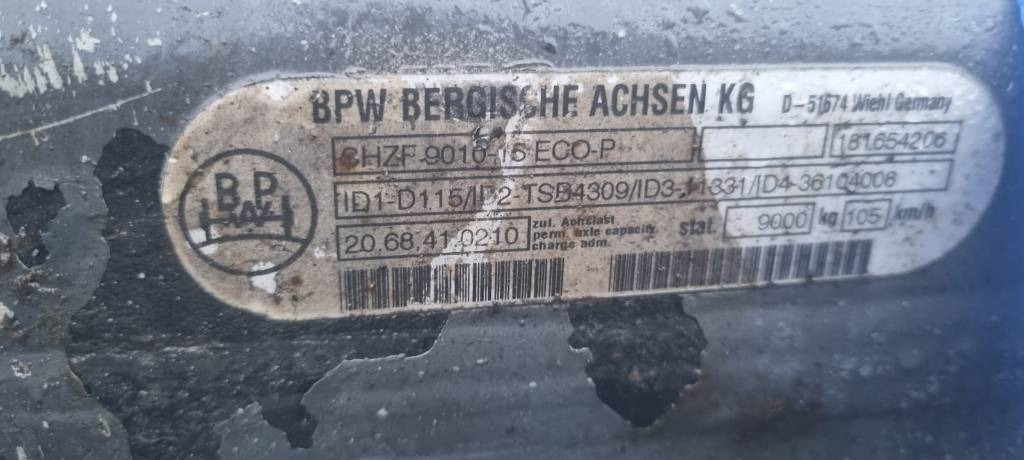 BPW Traileraxle 22,5'' SHZF-9010-15 ECO-P 9000kg - Náprava a díly pro Nákladní auto: obrázek 4 BPW Traileraxle 22,5'' SHZF-9010-15 ECO-P 9000kg - Náprava a díly pro Nákladní auto: obrázek 4