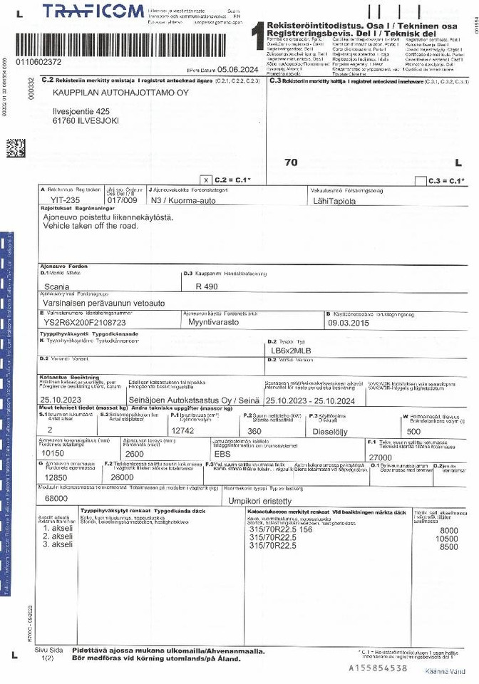 Skříňový nákladní auto Scania R 490: obrázek 11