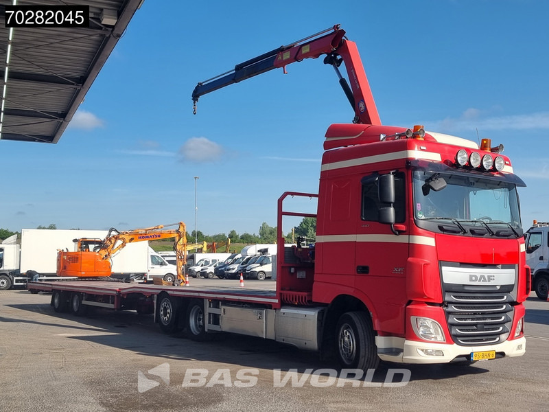 DAF XF 440 6X2 NL-Truck Transporter HMF 900-K2 Kran Winch Lift-Lenkachse Euro 6 - Nákladní automobil valníkový/ Plošinový, Auto s hydraulickou rukou: obrázek 5 DAF XF 440 6X2 NL-Truck Transporter HMF 900-K2 Kran Winch Lift-Lenkachse Euro 6 - Nákladní automobil valníkový/ Plošinový, Auto s hydraulickou rukou: obrázek 5