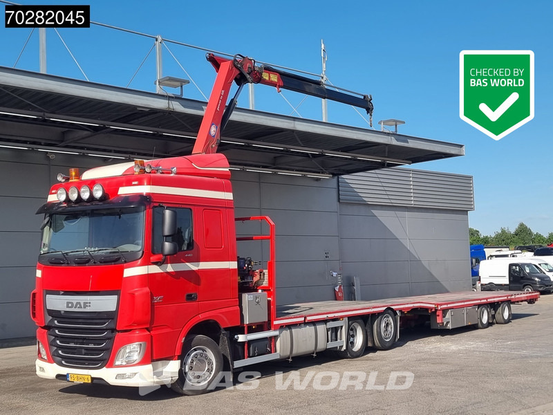 DAF XF 440 6X2 NL-Truck Transporter HMF 900-K2 Kran Winch Lift-Lenkachse Euro 6 - Nákladní automobil valníkový/ Plošinový, Auto s hydraulickou rukou: obrázek 1 DAF XF 440 6X2 NL-Truck Transporter HMF 900-K2 Kran Winch Lift-Lenkachse Euro 6 - Nákladní automobil valníkový/ Plošinový, Auto s hydraulickou rukou: obrázek 1