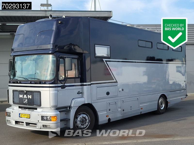 MAN FL 4X2 NL-Horsetruck 6 Horses with Living Pferdentransport Manual Euro 2 - Auto na přepravu koní: obrázek 1 MAN FL 4X2 NL-Horsetruck 6 Horses with Living Pferdentransport Manual Euro 2 - Auto na přepravu koní: obrázek 1