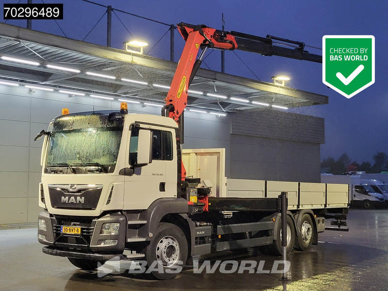 MAN TGS 26.360 TGS 6X2 NL-Truck Palfinger PK17.001 Crane Kran Lift+Steering-Axle Navi Euro 6 Palfinger - Nákladní automobil valníkový/ Plošinový, Auto s hydraulickou rukou: obrázek 1 MAN TGS 26.360 TGS 6X2 NL-Truck Palfinger PK17.001 Crane Kran Lift+Steering-Axle Navi Euro 6 Palfinger - Nákladní automobil valníkový/ Plošinový, Auto s hydraulickou rukou: obrázek 1