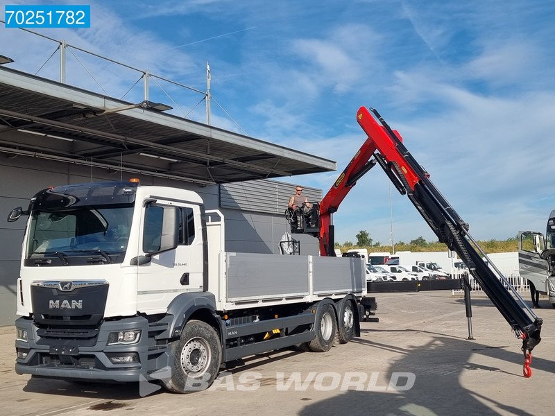 Nový Nákladní automobil valníkový/ Plošinový, Auto s hydraulickou rukou MAN TGS 26.440 6X2 NEW NL-Truck Palfinger PK 20.501 L TEC3 Kran Crane Baustoff Euro 6: obrázek 15