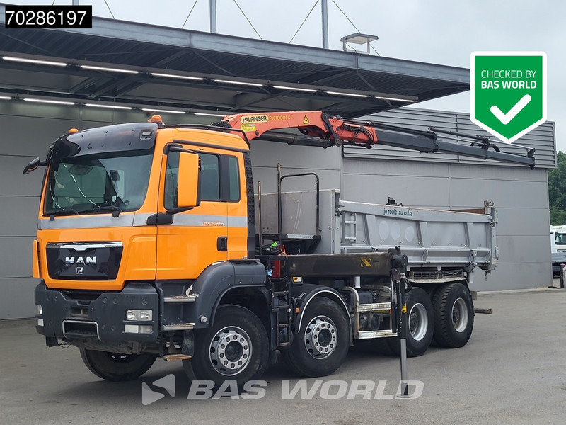MAN TGS 35.400 8X4 Palfinger PK16001 K Kran Crane Retarder Big-Axle 2-Way tipper Euro 6 - Sklápěč, Auto s hydraulickou rukou: obrázek 1 MAN TGS 35.400 8X4 Palfinger PK16001 K Kran Crane Retarder Big-Axle 2-Way tipper Euro 6 - Sklápěč, Auto s hydraulickou rukou: obrázek 1