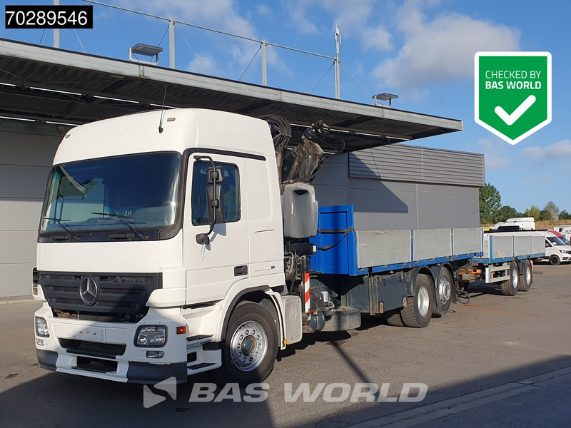 Mercedes-Benz Actros 2532 6X2 Truck + Trailer Fassi F330D3 Crane Kran 3-Pedals Euro 3 - Nákladní automobil valníkový/ Plošinový, Auto s hydraulickou rukou: obrázek 1 Mercedes-Benz Actros 2532 6X2 Truck + Trailer Fassi F330D3 Crane Kran 3-Pedals Euro 3 - Nákladní automobil valníkový/ Plošinový, Auto s hydraulickou rukou: obrázek 1