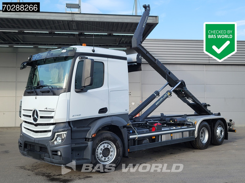 Mercedes-Benz Actros 2745 6X2 New! Meiller RS21.70 Abrollkipper Retarder Lift-Lenk Asche Navi Automatic - Hákový nosič kontejnerů: obrázek 1 Mercedes-Benz Actros 2745 6X2 New! Meiller RS21.70 Abrollkipper Retarder Lift-Lenk Asche Navi Automatic - Hákový nosič kontejnerů: obrázek 1