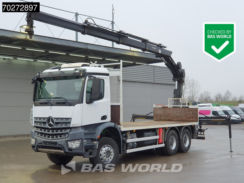 Mercedes-Benz Arocs 2636 6X4 Hiab 144 E-3 Hipro Kran Crane Remote Full Steel Euro 6 - Nákladní automobil valníkový/ Plošinový, Auto s hydraulickou rukou: obrázek 1 Mercedes-Benz Arocs 2636 6X4 Hiab 144 E-3 Hipro Kran Crane Remote Full Steel Euro 6 - Nákladní automobil valníkový/ Plošinový, Auto s hydraulickou rukou: obrázek 1